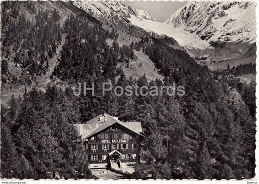 Mit dem Flugzeug uber Fafleralp Lotschental 1788 m - hotel - 1965 - Switzerland - used - JH Postcards