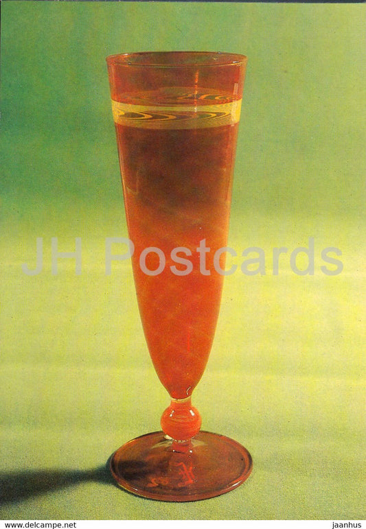 Ziervase in Kelchform - glass - Museum fur Glaskunst Lauscha - DDR Germany - unused - JH Postcards