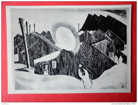 illustration by Vitaly Petrov - April Weather - Chukotka - 1977 - Russia USSR - unused - JH Postcards