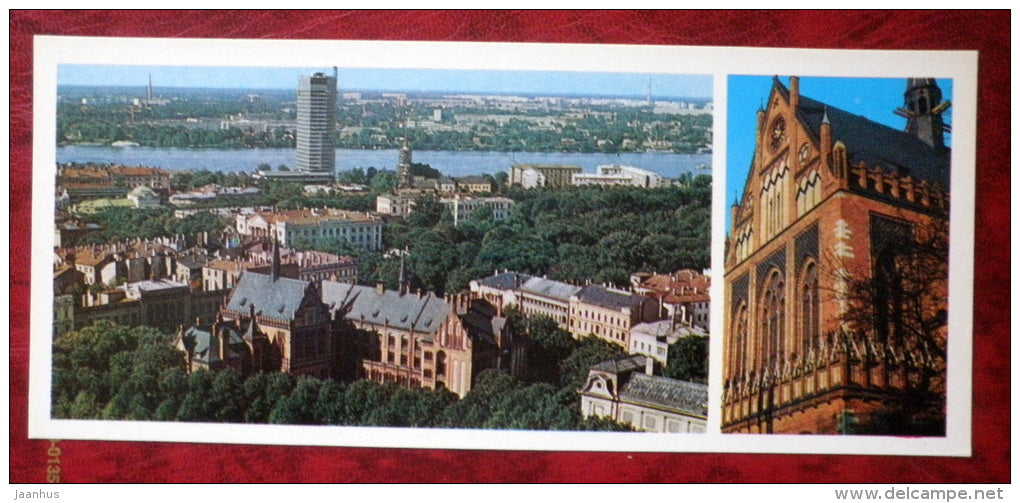 City view - State Academy of Fine Arts - Riga - 1980 - Latvia USSR - unused - JH Postcards