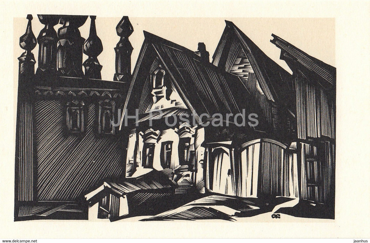 Suzdal - The House - illustration by A. Kalashnikov - 1969 - Russia USSR - unused - JH Postcards