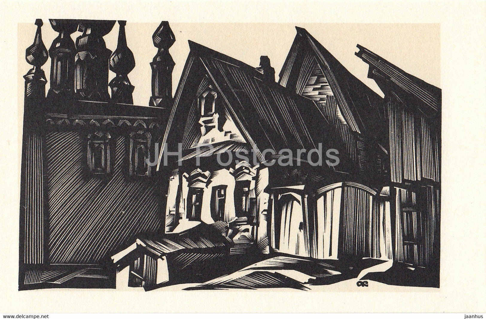 Suzdal - The House - illustration by A. Kalashnikov - 1969 - Russia USSR - unused - JH Postcards
