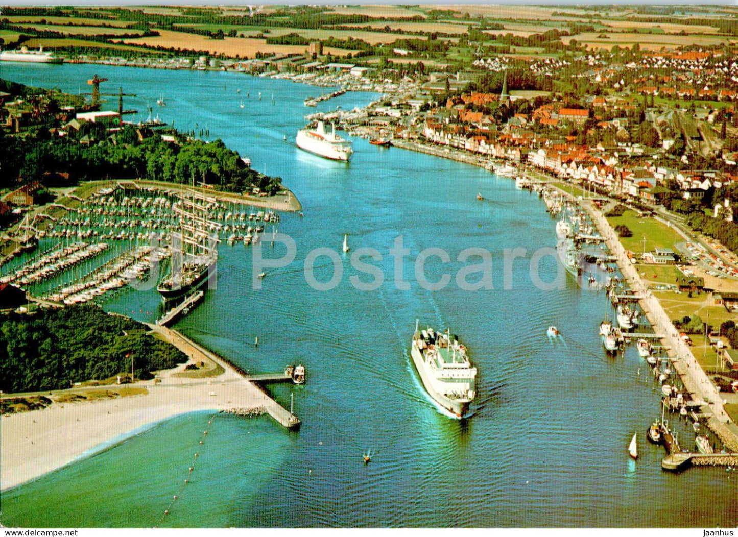 Ostseeheilbad Travemunde - ship - 1984 - Germany - used - JH Postcards