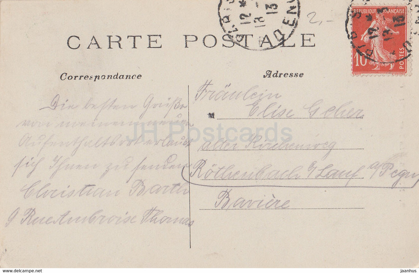 Paris - La Tour Eiffel - old postcard - 1913 - France - used