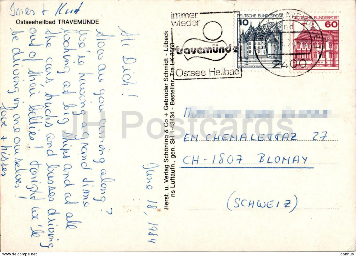 Ostseeheilbad Travemünde - Schiff - 1984 - Deutschland - gebraucht 