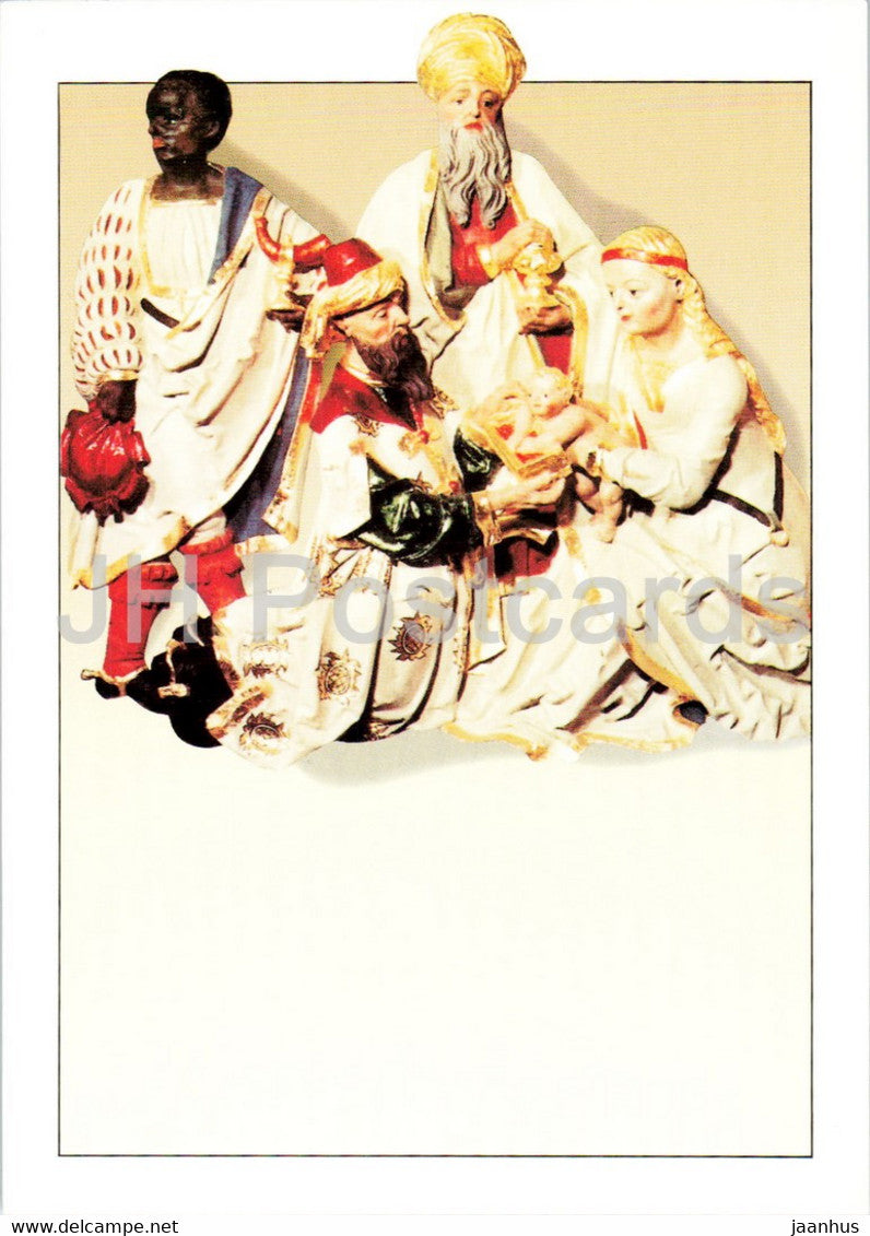 Christmas Greeting Card - Steinreliefs von Franz Maidburg - Anbetung der Weisen - Adoration of the Magi Germany - unused - JH Postcards