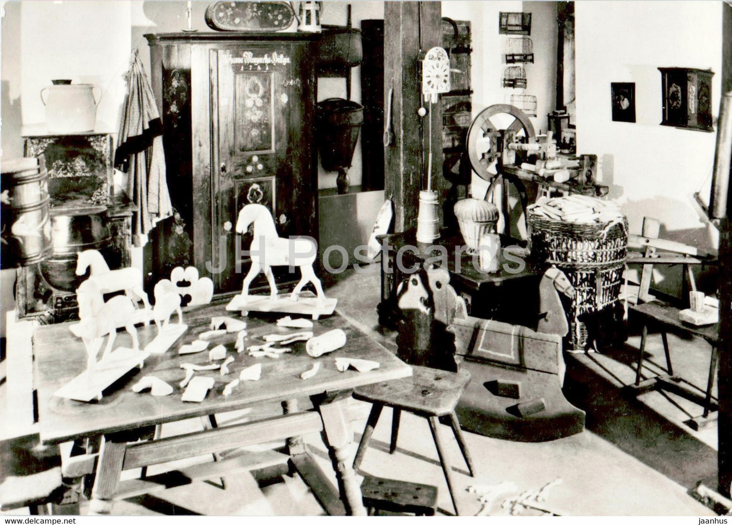 Schleusingen - Spielzeugmuseum - Schnitzerstube - Toy Museum - horse - 1 - Germany DDR - unused - JH Postcards