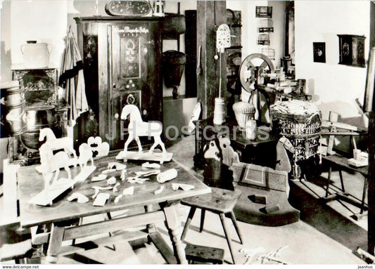 Schleusingen - Spielzeugmuseum - Schnitzerstube - Toy Museum - horse - 1 - Germany DDR - unused - JH Postcards