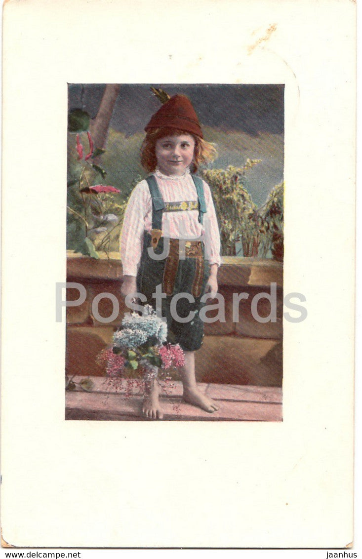 boy - children - Serie 1753 - old postcard - 1910 - used - JH Postcards