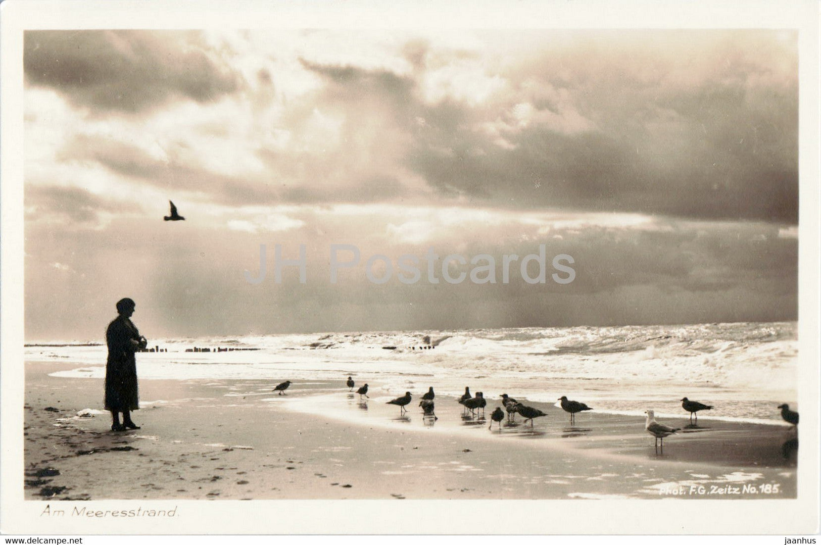 Am Meeresstrand - Ostsee - Baltic Sea - seashore - old postcard - Germany - unused - JH Postcards