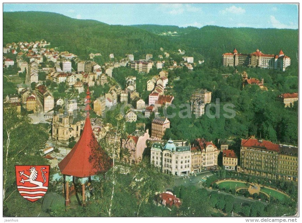 Karlovy Vary - Karlsbad - spa - sanatorium Imperial - general view - Czechoslovakia - Czech - used 1976 - JH Postcards