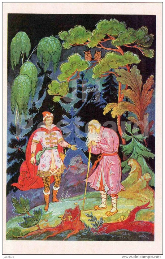 Ivan Tsarevich - old man - Princess Frog - Russian Fairy Tale - 1987 - Russia USSR - unused - JH Postcards