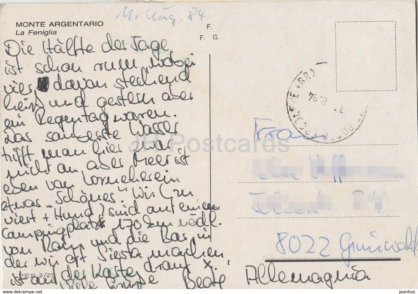 Monte Argentario - La Feniglia - plage - Italie - 1984 - occasion