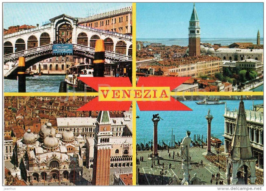 Ponte di Rialto - Basilica di S. Marco - Venezia - Veneto - 91 - Italia - Italy - unused - JH Postcards