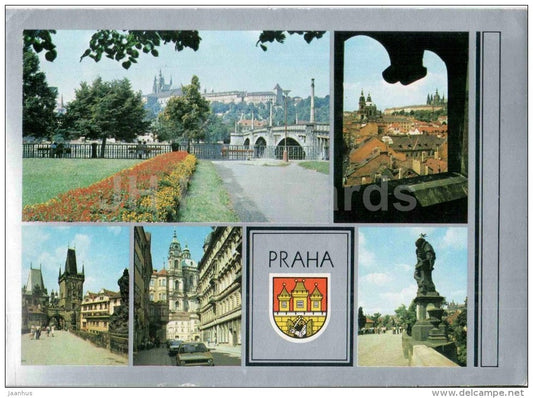 Praha - Prague - Hradcany - St. Nicholas cathedral - Charles bridge - Czechoslovakia - Czech - used - JH Postcards