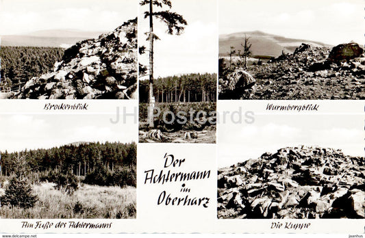 Der Achtermann im Oberharz - Brockenblick - Wurmbergblick - Die Kuppe - old postcard - Germany - unused - JH Postcards
