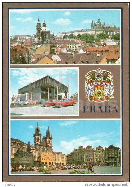 Prague Castle - St. Nicholas cathedral - The Federal Assembly - Praha - Prague - Czechoslovakia - Czech - used 1988 - JH Postcards