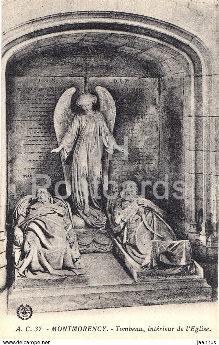 Montmorency - Tombeau - interieur de i'Eglise - 37 - old postcard - 1946 - France - used - JH Postcards