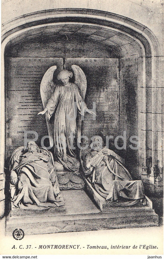 Montmorency - Tombeau - interieur de i'Eglise - 37 - old postcard - 1946 - France - used - JH Postcards