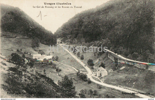 Le Col de Bussang et les Routes du Tunnel - Vosges Illustrees - old postcard - France - unused - JH Postcards