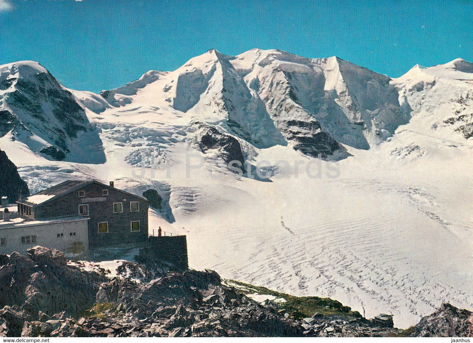 Berghaus Diavolezza 2977 m - Piz Cambrena - Piz Palu - Bellavista - 1968 - Switzerland - used - JH Postcards