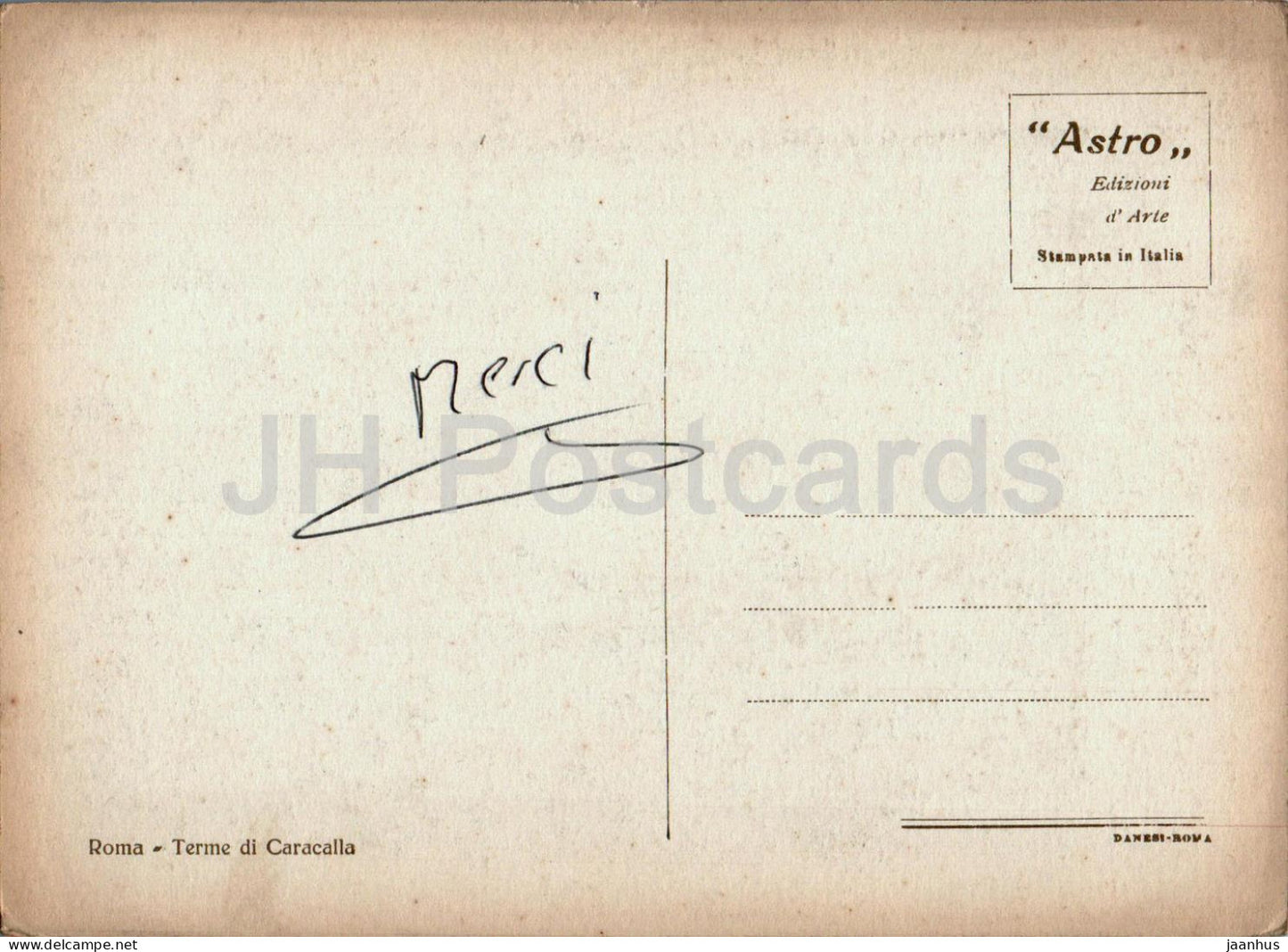 Roma - Rom - Terme di Caracalla - Caracalla-Thermen der Antike - Astro - Illustration - alte Postkarte - Italien - gebraucht 