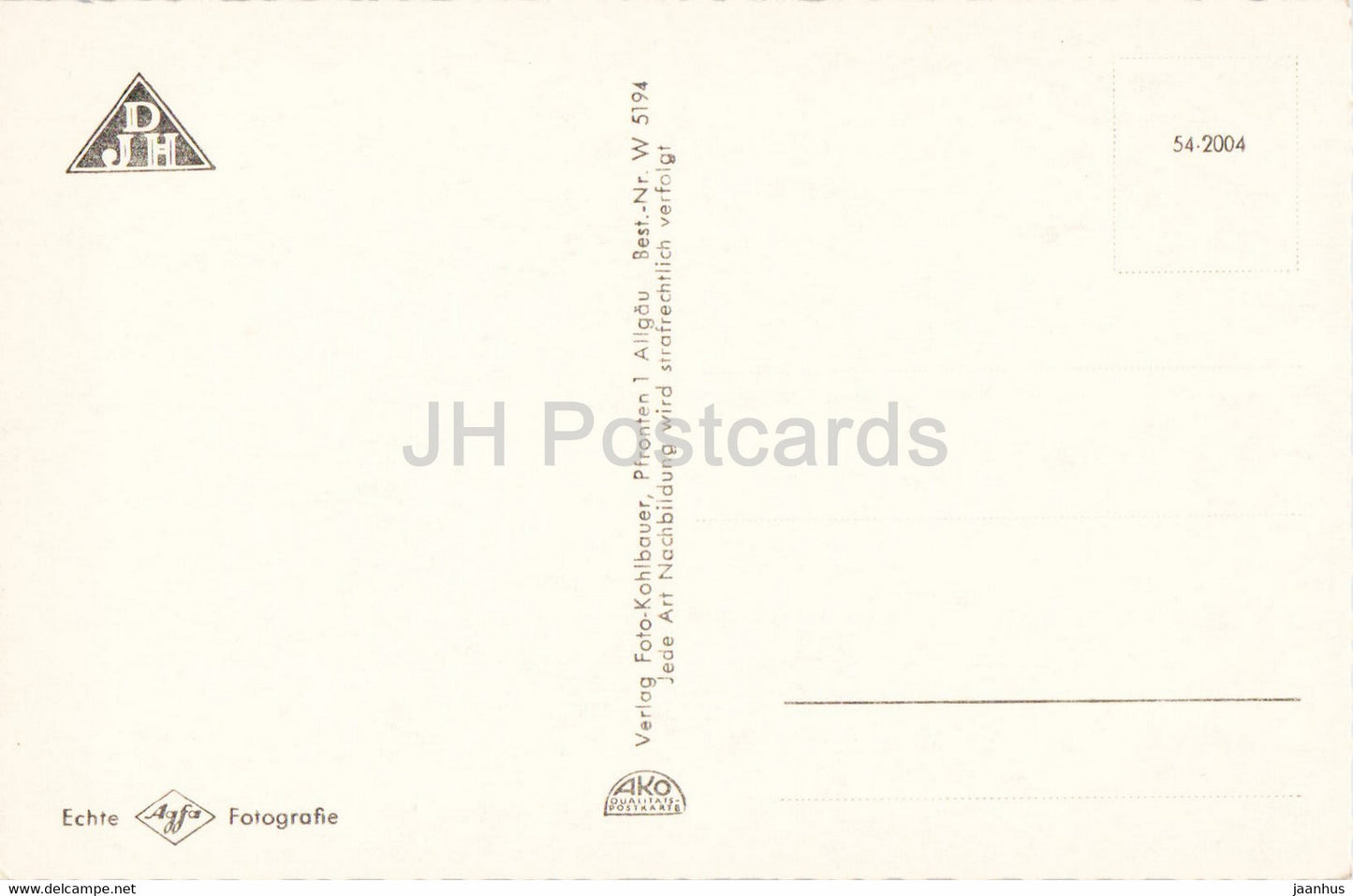 O Bayerwald O Heimat - Rachelschutzhaus - Rachelsee - Rachelgipfel - Lusengipfel - old postcard - Germany - unused