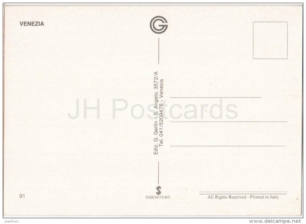 Ponte di Rialto - Basilica di S. Marco - Venezia - Veneto - 91 - Italia - Italy - unused - JH Postcards