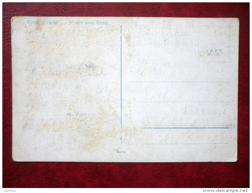 Motiv aus Eesti by Parikas - Estonian landscape - steep rocky coast - HOTS - nr. 118 - old postcard - Estonia - used - JH Postcards