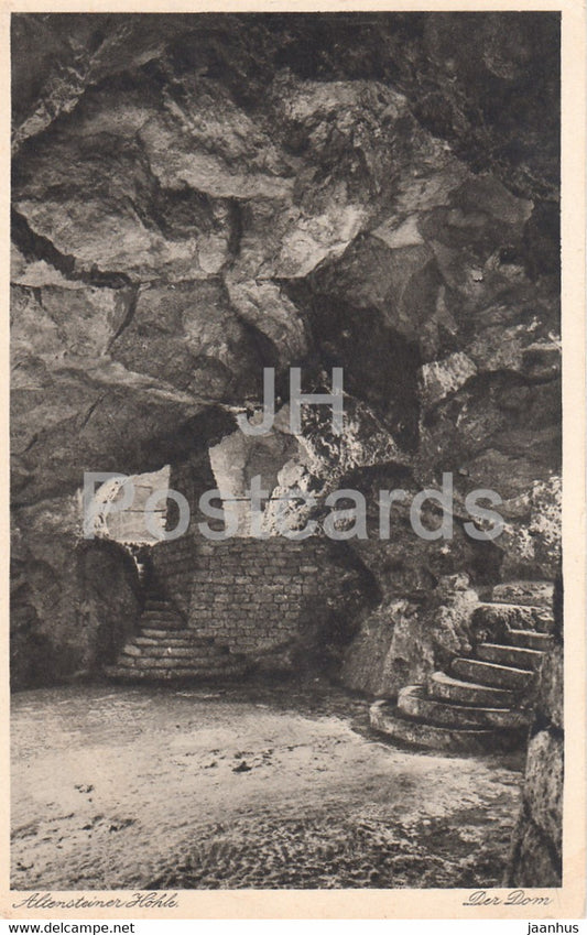 Altensteiner Hohle - Der Dom - cave - old postcard - Germany - unused - JH Postcards