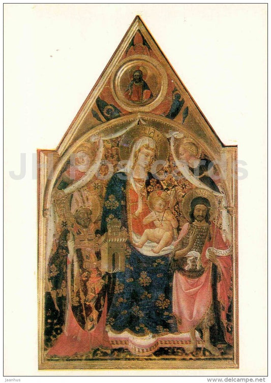 painting by Antonio da Firenze - Madonna with the upcoming Holy - Italian art - Italy - 1981 - Russia USSR - unused - JH Postcards