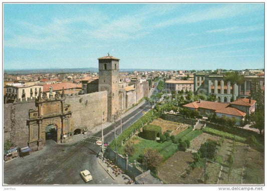 Porta Romana e scorcio panoramico - panorama - Viterbo - Lazio - 22 - Italia - Italy - unused - JH Postcards