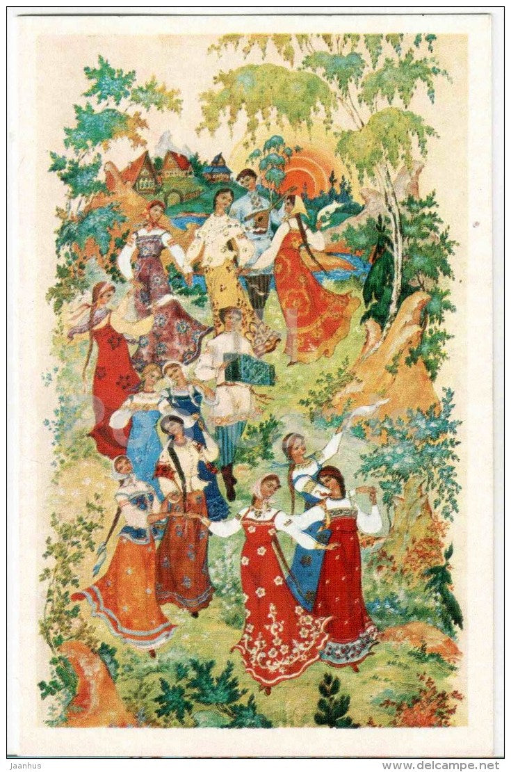 8 March International Women's Day greeting card - celebration - illustration - 1977 - Russia USSR - used - JH Postcards