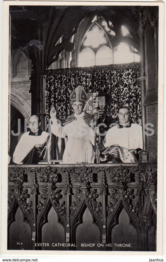 Exeter Cathedral - Bishop on His Throne - United Kingdom - England - used - JH Postcards