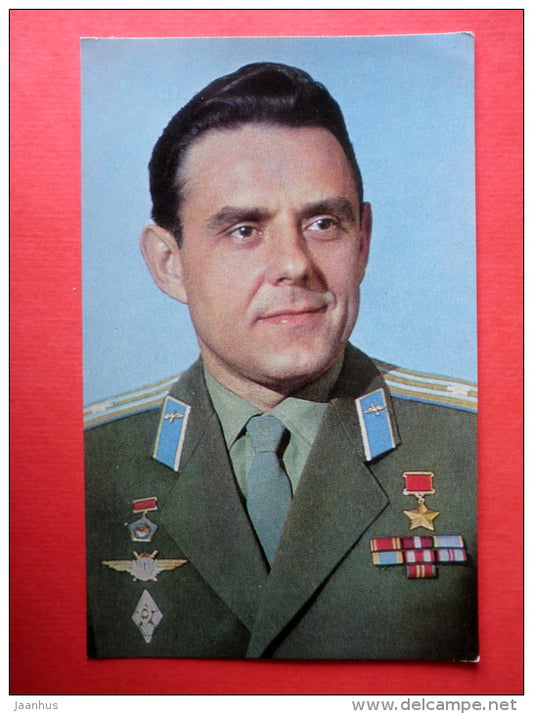 Vladimir Komarov , Voskhod 1, Soyuz 1 - Soviet Cosmonaut - space - 1973 - Russia USSR -unused - JH Postcards