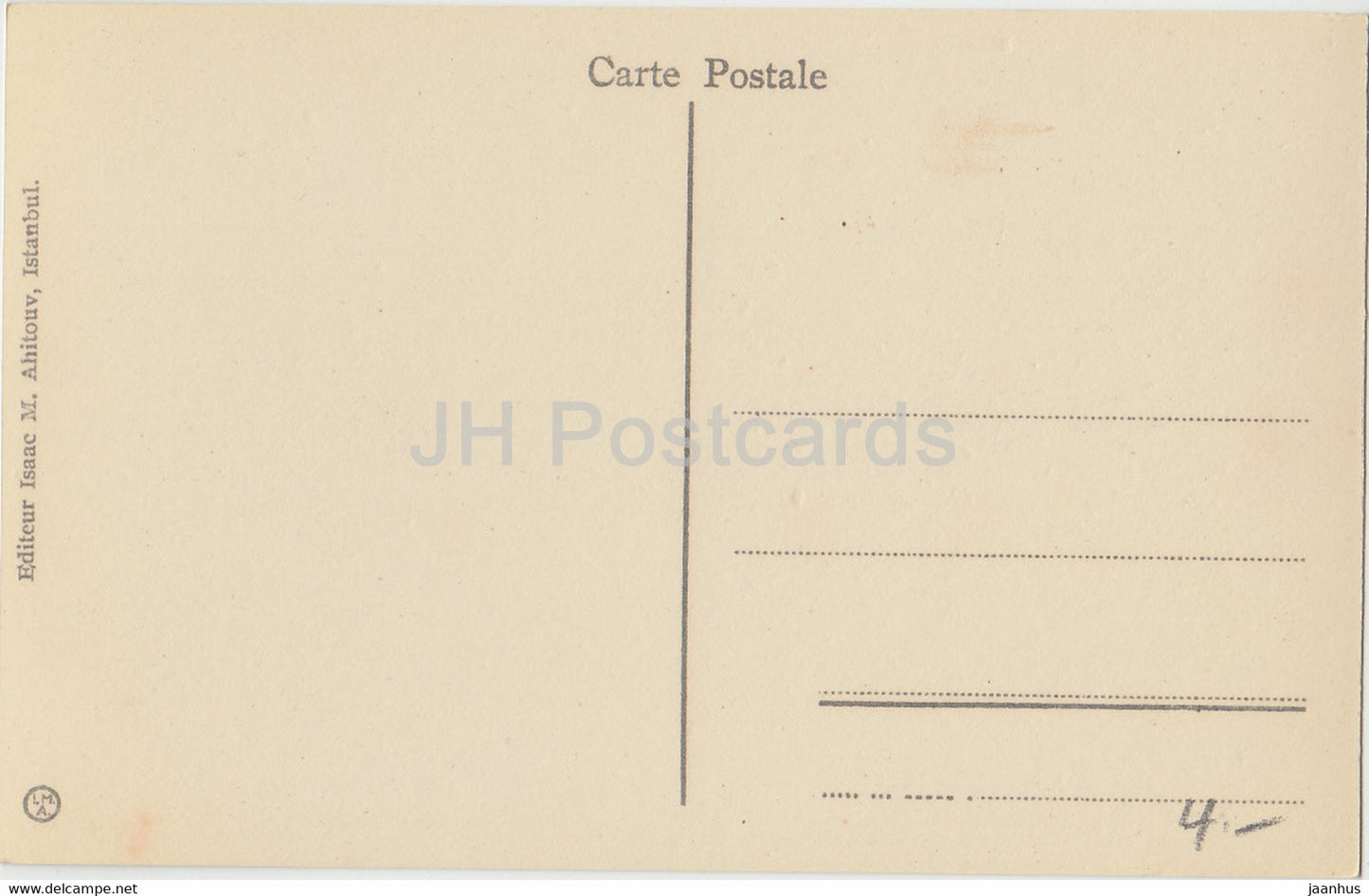 Istanbul - Pera et Galata - bateau - 1 - carte postale ancienne - Turquie - inutilisée