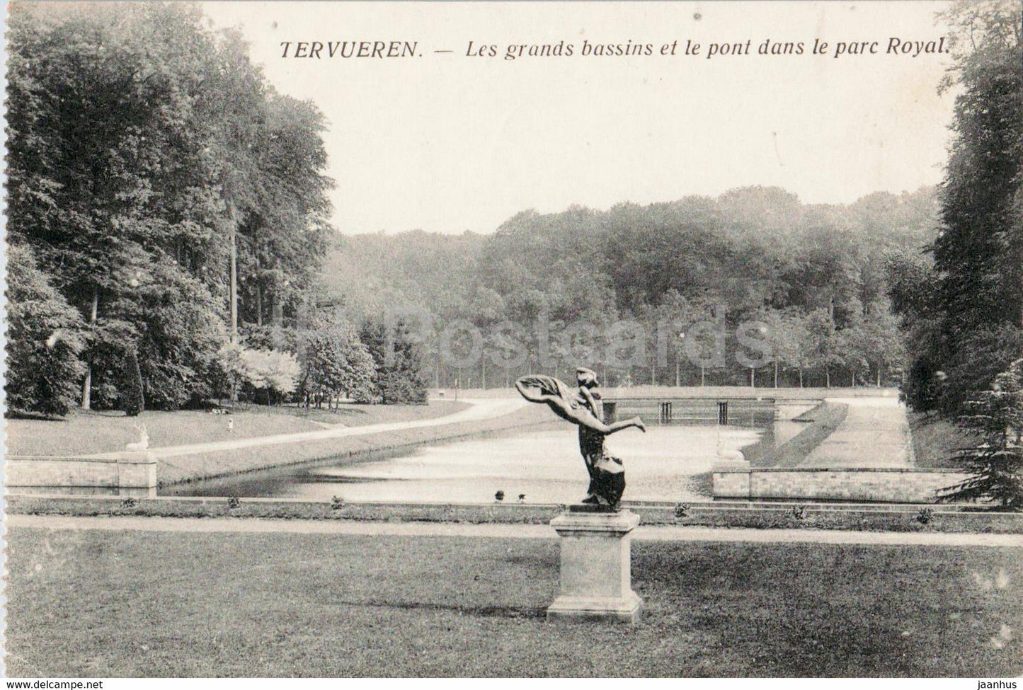 Tervueren - Tervuren - Les Grands Bassins et le pont dans le parc Royal - old postcard - 1918 - Belgium - used - JH Postcards