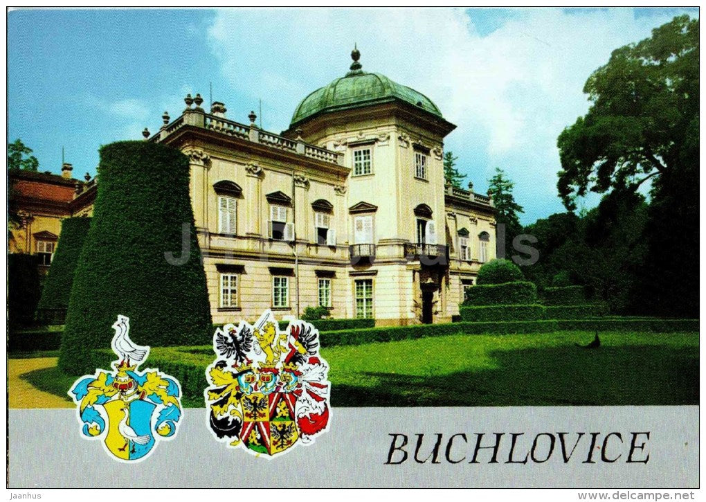 castle - Buchlovice - Czech - Czechoslovakia - unused - JH Postcards