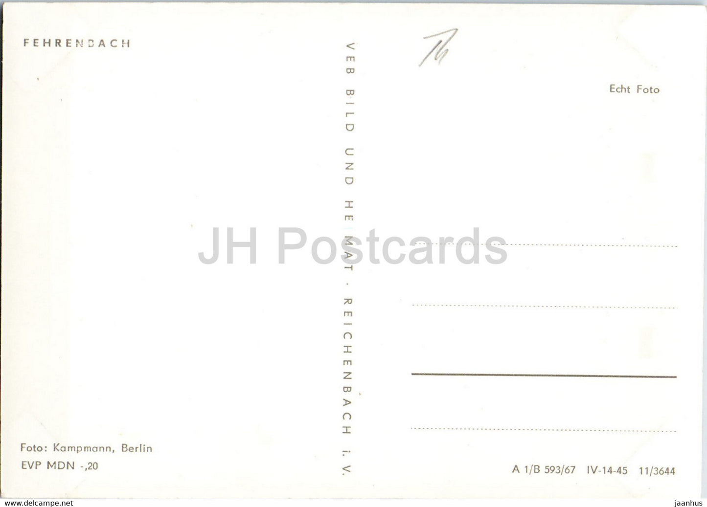 Fehrenbach - Germany DDR - unused