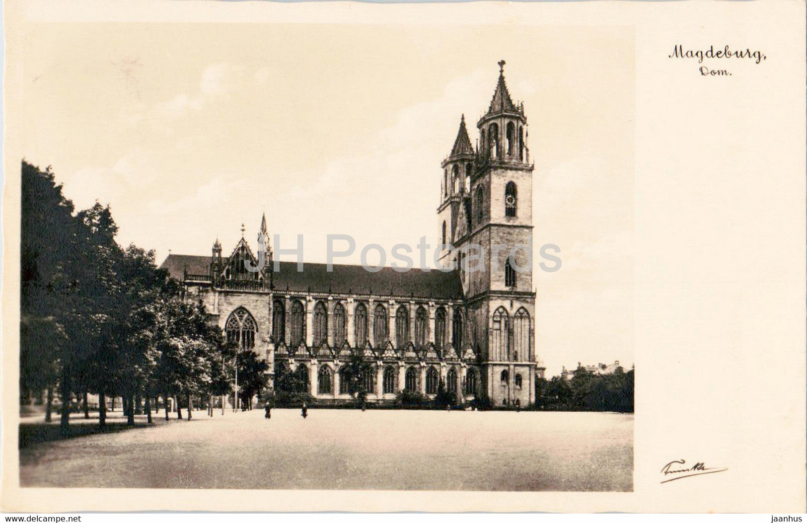 Magdeburg - Dom - cathedral - old postcard - 1934 - Germany - used - JH Postcards