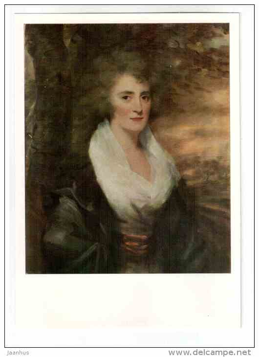 painting by Henry Raeburn - portrait of Mrs Bethune , 1790`s - british art - unused - JH Postcards