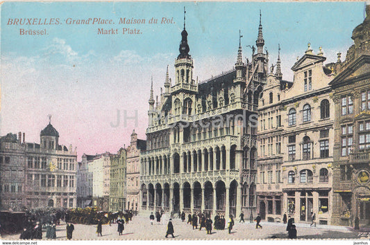 Bruxelles - Brussels - Grand Palace - Maison du Roi - Markt Platz - old postcard - Belgium - unused - JH Postcards