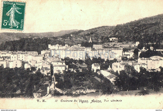Environs du Vigan - Aveze - Vue Generale - bridge - 19 - old postcard - France - unused - JH Postcards