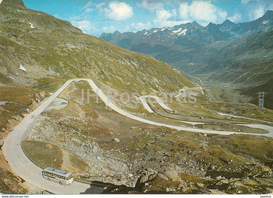 Nufenenpass 2443 m - Val Bedretto - bus - 1981 - Switzerland - used - JH Postcards
