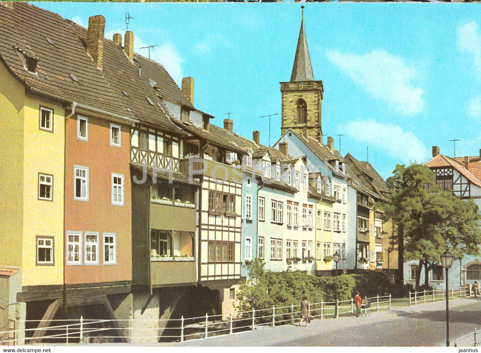 Erfurt - Kramerbrucke - bridge - Germany DDR - unused - JH Postcards