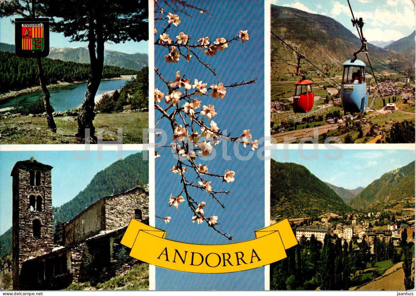 Valls D'Andorra - Bonics aspectes - cable car - multiview - 4335 - Andorra - used - JH Postcards