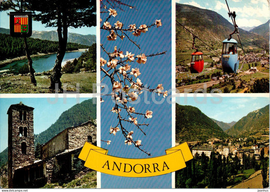 Valls D'Andorra - Bonics aspectes - cable car - multiview - 4335 - Andorra - used - JH Postcards