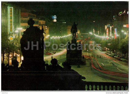 Praha - Prague - Wenceslas square - Czechoslovakia - Czech Republic - unused - JH Postcards