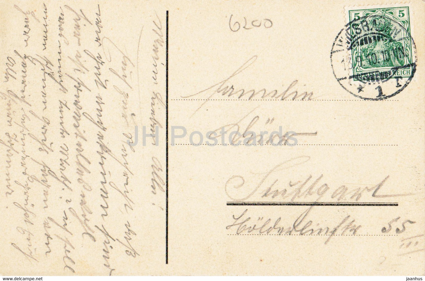 Wiesbaden - Kgl Theater mit Schiller Denkmal - Denkmal - Theater - alte Postkarte - 1910 - Deutschland - gebraucht