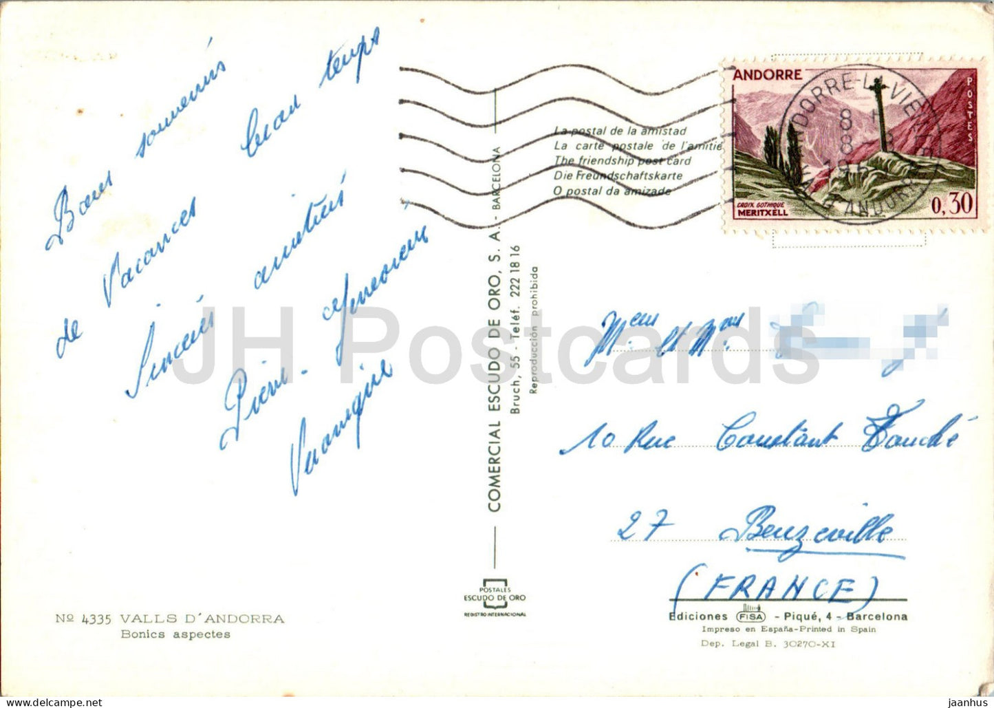 Valls D'Andorra - Bonics aspects - téléphérique - multiview - 4335 - Andorre - occasion 